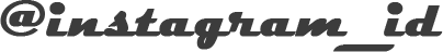 @instagram_id